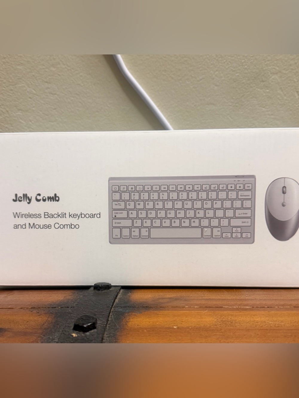 Wireless Backlit Keyboard and Mouse Combo - Silver
